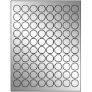 0.875" x 0.875"  Sheet Label