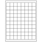 1" x 1"  Sheet Label