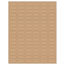 1.25" x 0.5"  Sheet Label
