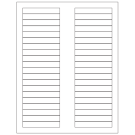 3.125" x 0.5"  Sheet Label