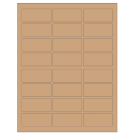 2.5" x 1.125"  Sheet Label