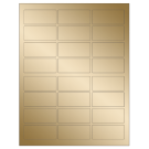 2.5" x 1.125"  Sheet Label