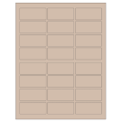 2.5" x 1.125"  Sheet Label