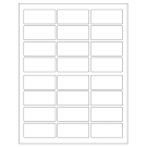 2.5" x 1.125"  Sheet Label