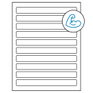 7.5" x 0.75"  Sheet Label