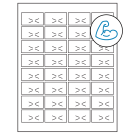 1.875" x 1.0625"  Sheet Label