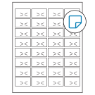 1.875" x 1.0625"  Sheet Label