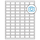 1.25" x 0.75"  Sheet Label