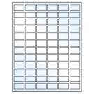 1.25" x 0.75"  Sheet Label