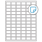 1.25" x 0.75"  Sheet Label