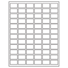 1.25" x 0.75"  Sheet Label