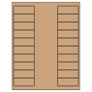 2.625" x 1"  Sheet Label