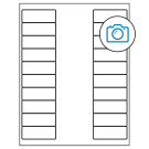 2.625" x 1"  Sheet Label