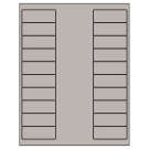 2.625" x 1"  Sheet Label