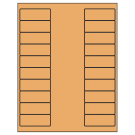 2.625" x 1"  Sheet Label