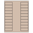 2.625" x 1"  Sheet Label