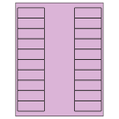 2.625" x 1"  Sheet Label