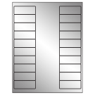 2.625" x 1"  Sheet Label