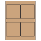4" x 4"  Sheet Label