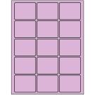2.5" x 2"  Sheet Label