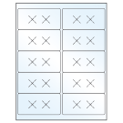 4" x 2"  Sheet Label