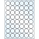 1.25" x 1.25"  Sheet Label