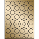 1.25" x 1.25"  Sheet Label