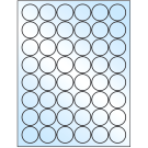 1.25" x 1.25"  Sheet Label