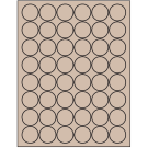 1.25" x 1.25"  Sheet Label