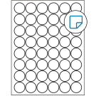1.25" x 1.25"  Sheet Label