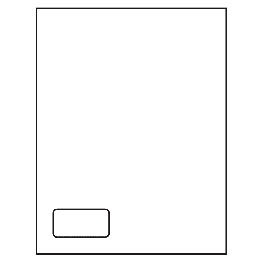 2.5" x 1.25" White Integrated Form Sheet Labels - 1 Label Per Sheet