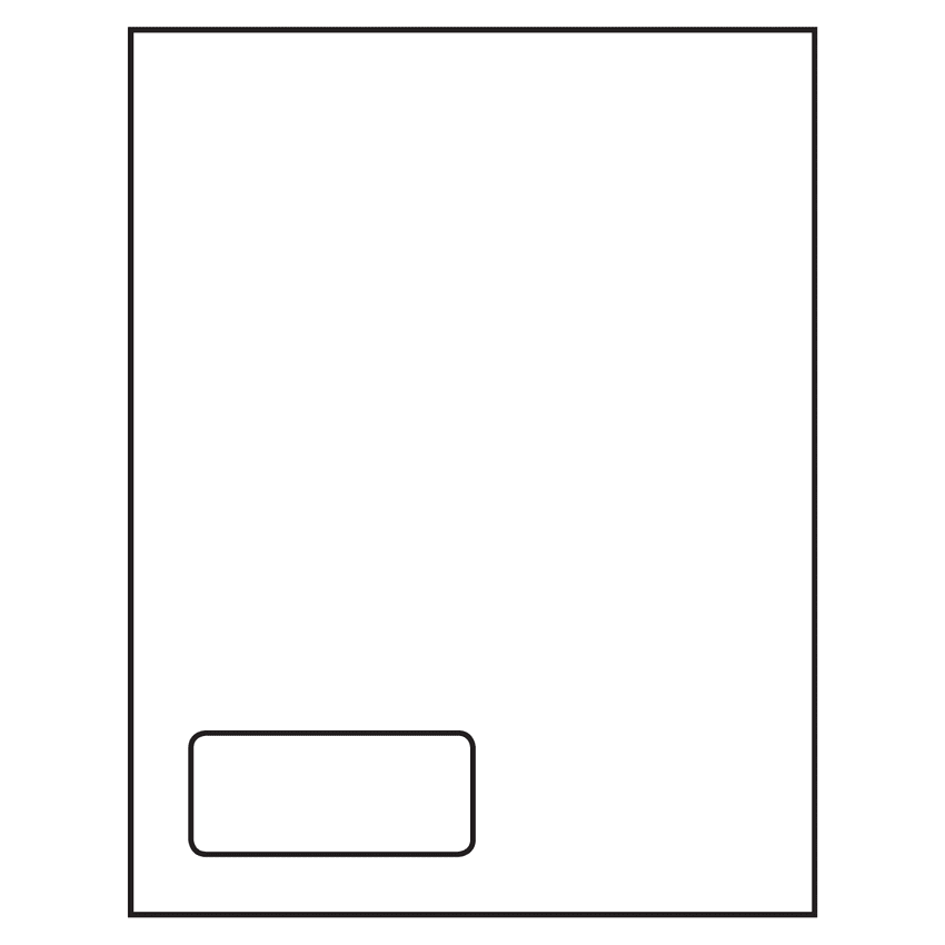 3.5" x 1.5" White Integrated Form Sheet Labels - 1 Label Per Sheet