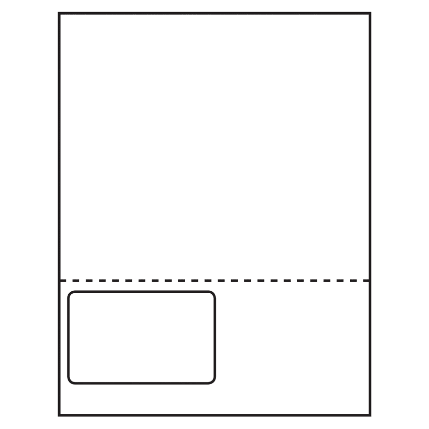4" x 2.5" White Integrated Form Sheet Labels - 1 Label Per Sheet