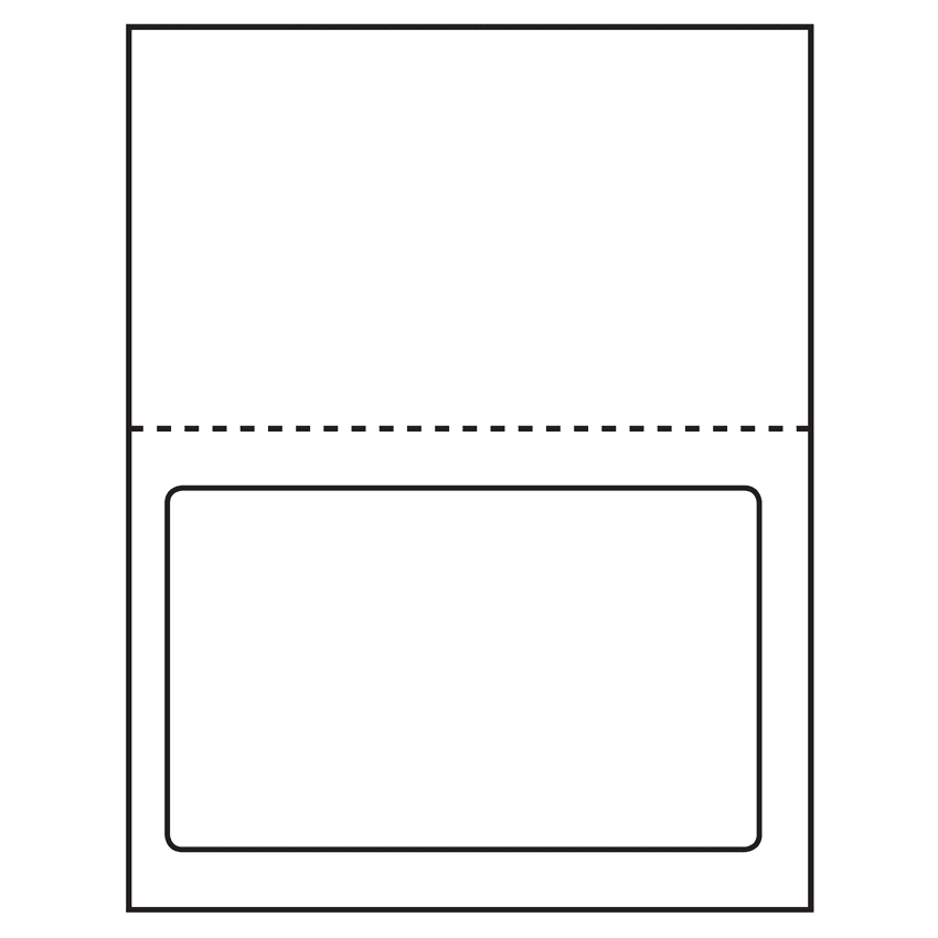 7.375" x 4.5" White Integrated Form Sheet Labels - 1 Label Per Sheet