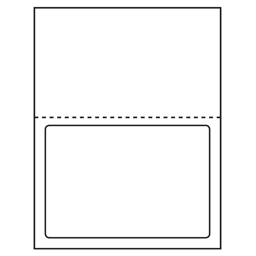 7.5" x 5.25" White Integrated Form Sheet Labels - 1 Label Per Sheet