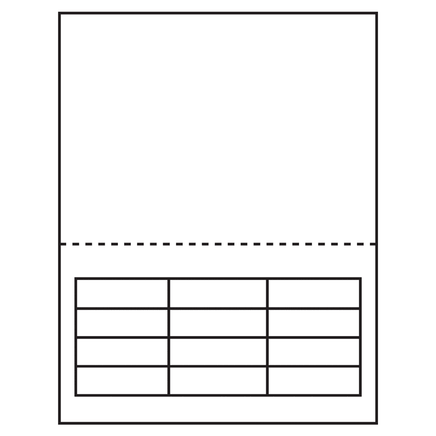 2.54" x 0.78" White Integrated Form Sheet Labels - 12 Labels Per Sheet