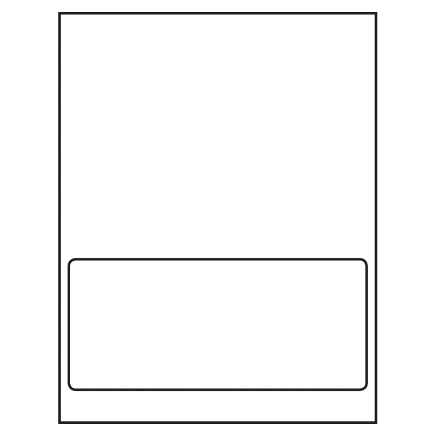 8" x 3.5" White Integrated Form Sheet Labels - 1 Label Per Sheet