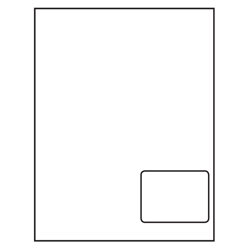 4" x 2.5" White Integrated Form Sheet Labels - 1 Label Per Sheet