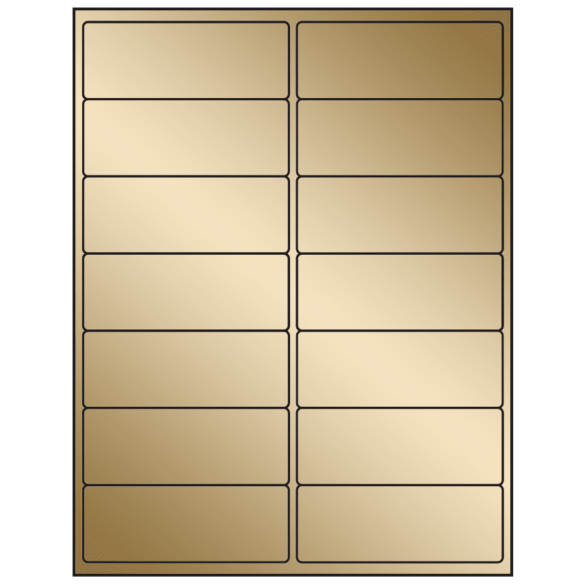 4" x 1.5" Gold Foil Rectangular Sheet Labels