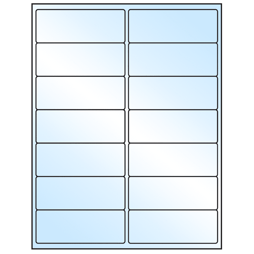 4" x 1.5" White Premium High Gloss Rectangular Sheet Labels