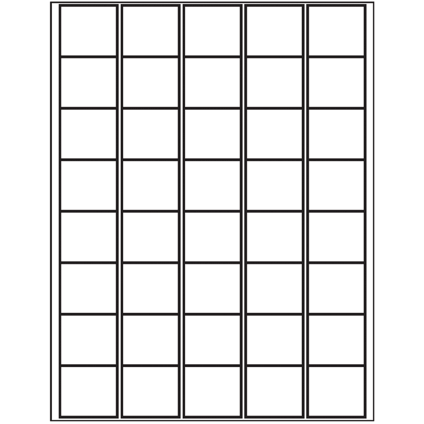 1.5" x 1.35" White Rectangular Sheet Labels