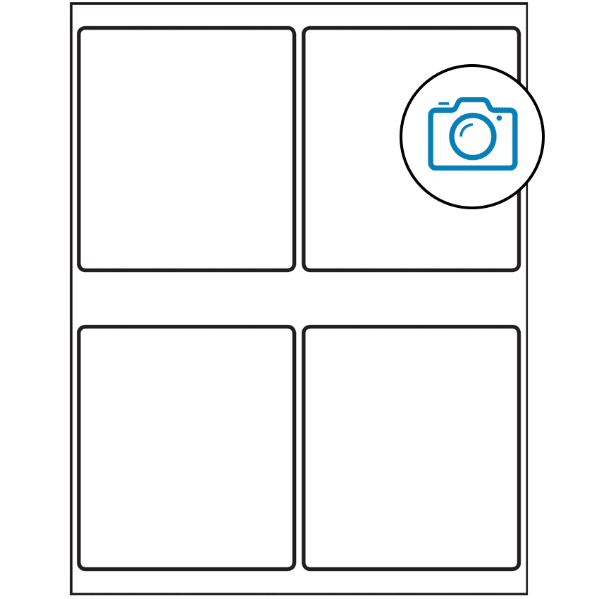 4" x 4.5" Photo Gloss Rectangular Sheet Labels