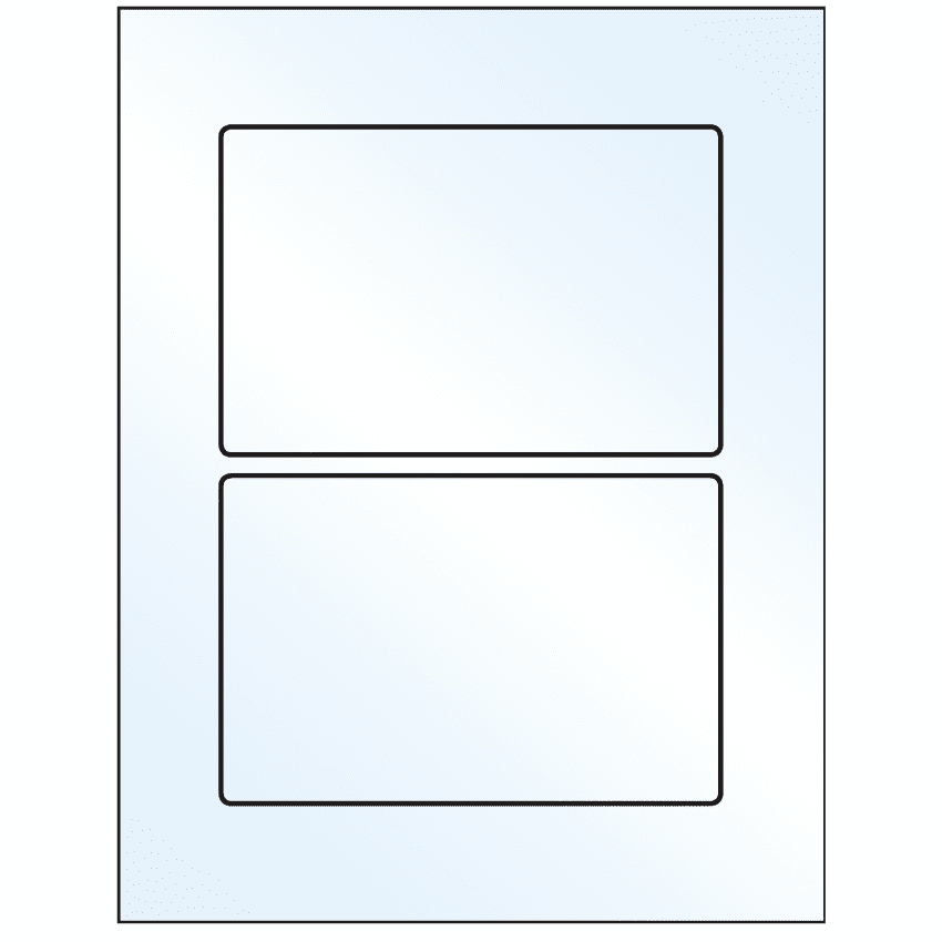 6" x 4" Crystal Clear Rectangular Sheet Labels