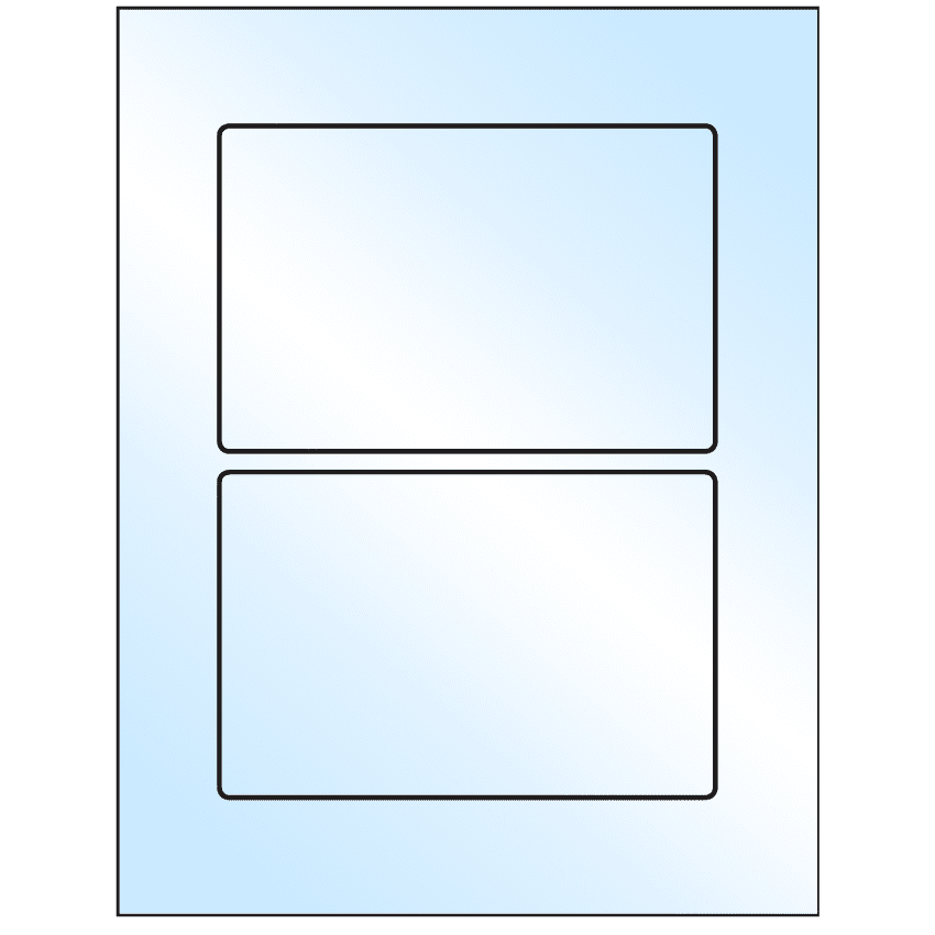 6" x 4" White Premium High Gloss Rectangular Sheet Labels