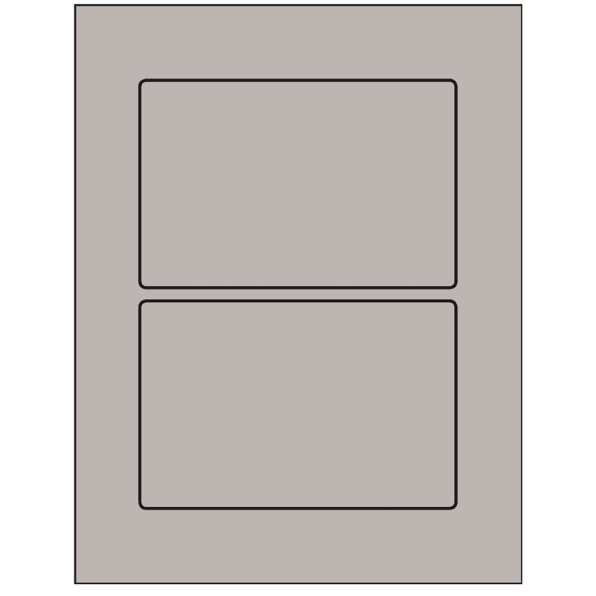 6" x 4" Gray Rectangular Sheet Labels