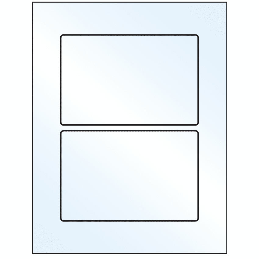 6" x 4" White Mid Gloss Rectangular Sheet Labels