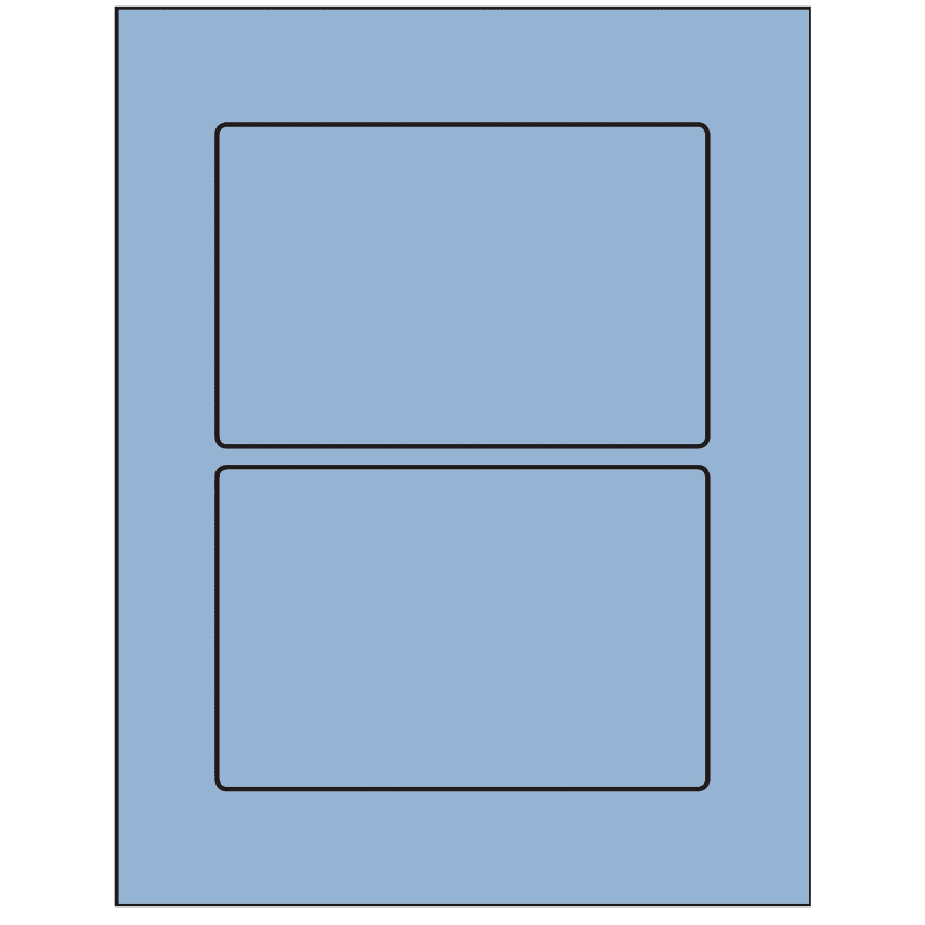 6" x 4" Pastel Blue Rectangular Sheet Labels