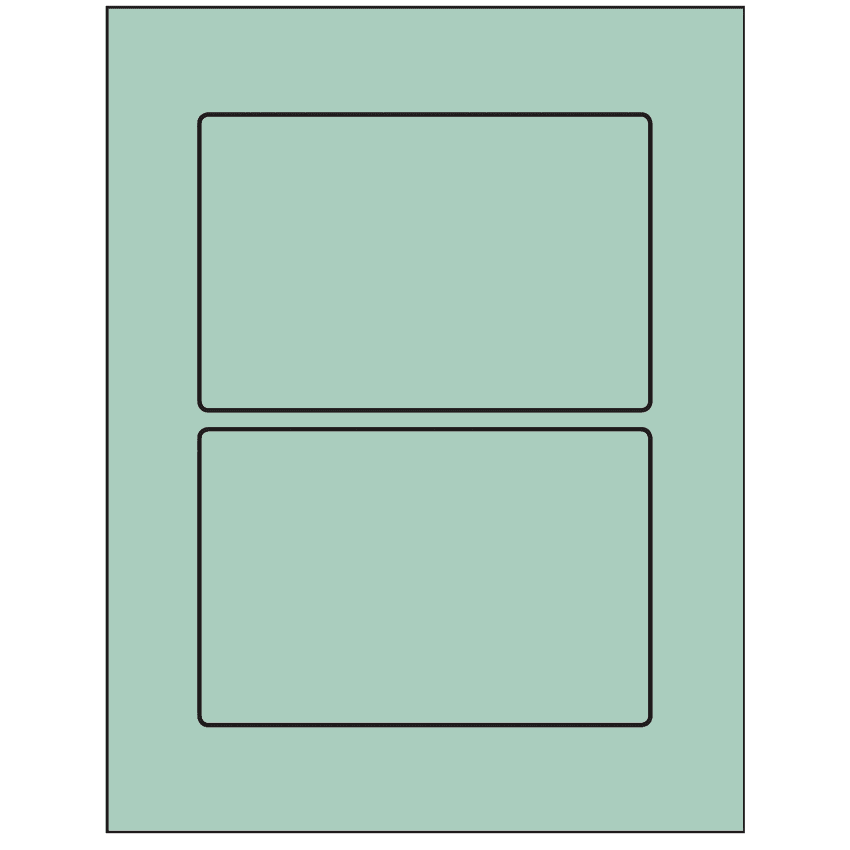 6" x 4" Pastel Green Rectangular Sheet Labels