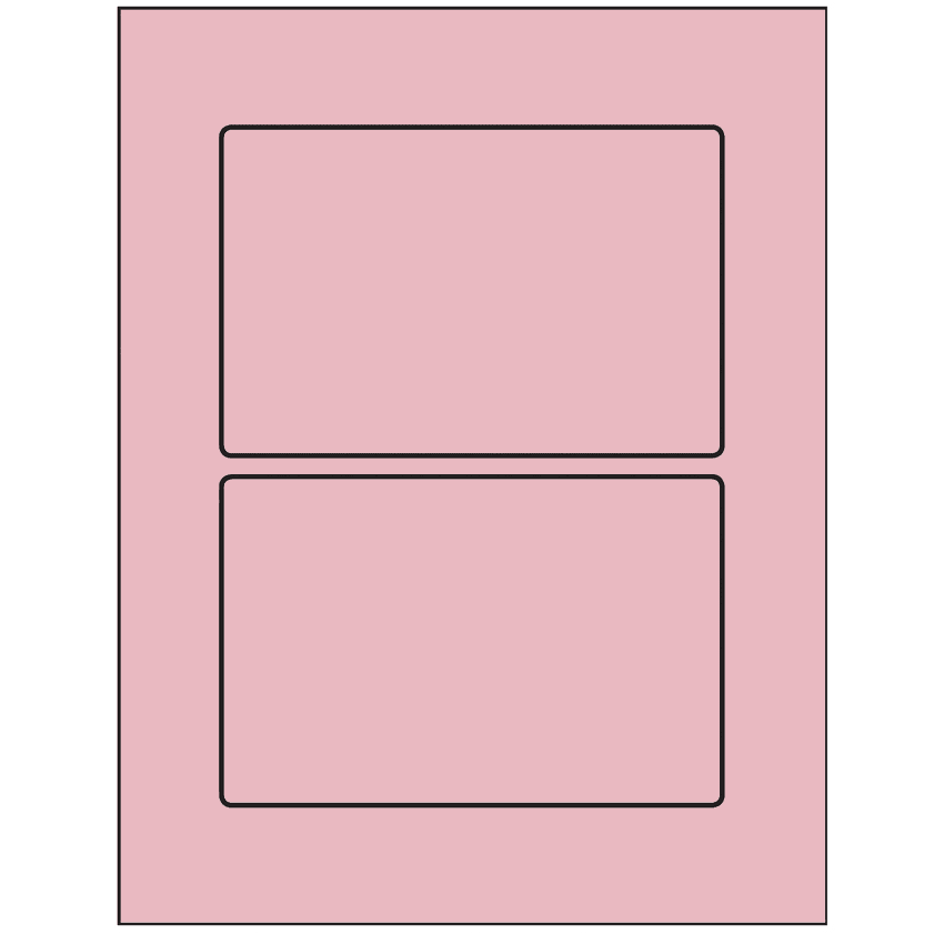 6" x 4" Pastel Pink Rectangular Sheet Labels