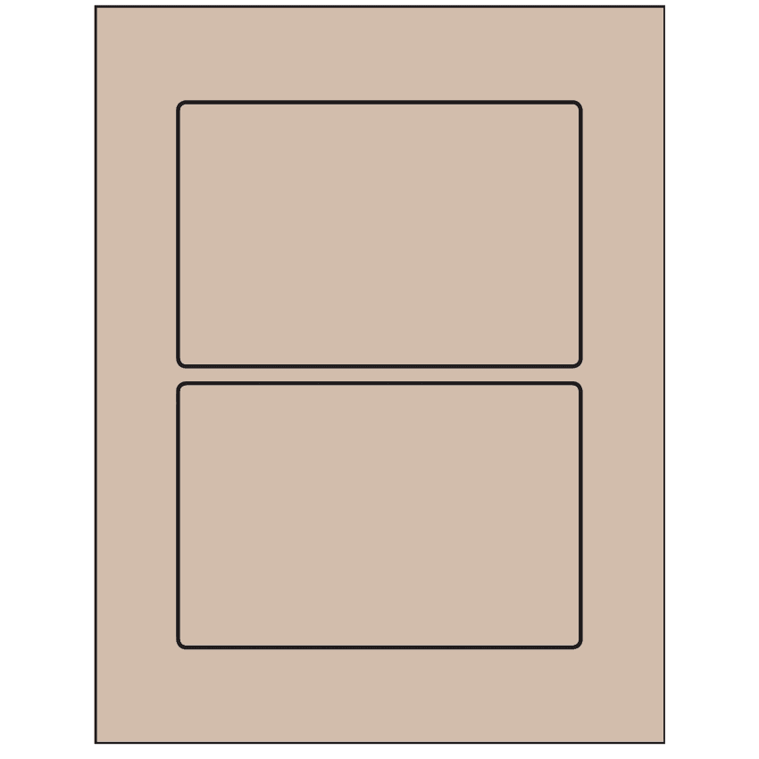 6" x 4" Pastel Tan Rectangular Sheet Labels